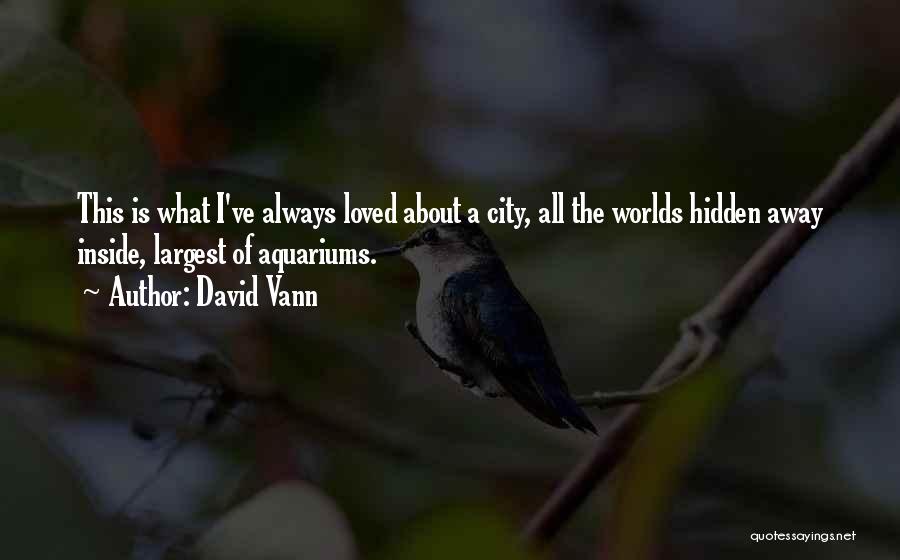 David Vann Quotes: This Is What I've Always Loved About A City, All The Worlds Hidden Away Inside, Largest Of Aquariums.