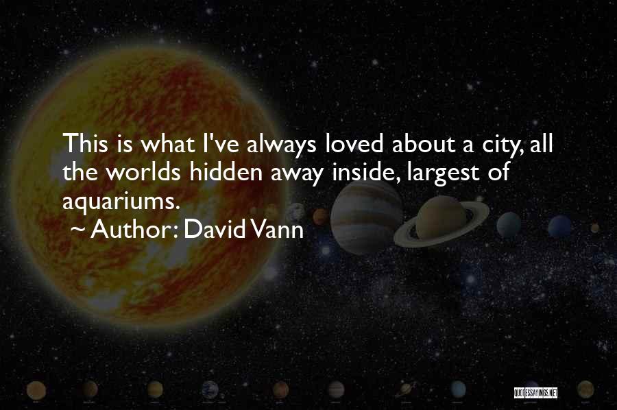 David Vann Quotes: This Is What I've Always Loved About A City, All The Worlds Hidden Away Inside, Largest Of Aquariums.