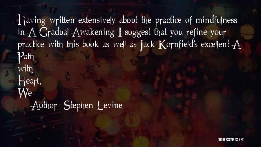 Stephen Levine Quotes: Having Written Extensively About The Practice Of Mindfulness In A Gradual Awakening I Suggest That You Refine Your Practice With