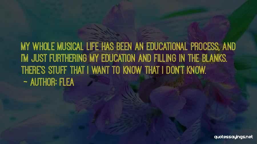 Flea Quotes: My Whole Musical Life Has Been An Educational Process, And I'm Just Furthering My Education And Filling In The Blanks.