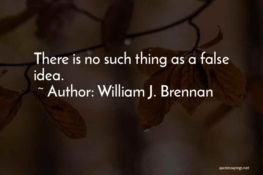 William J. Brennan Quotes: There Is No Such Thing As A False Idea.