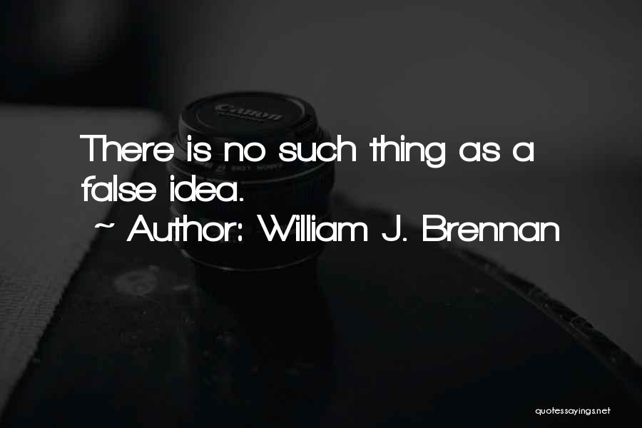 William J. Brennan Quotes: There Is No Such Thing As A False Idea.