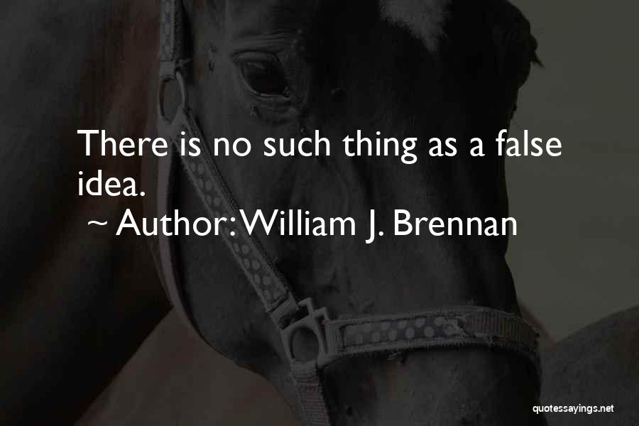 William J. Brennan Quotes: There Is No Such Thing As A False Idea.