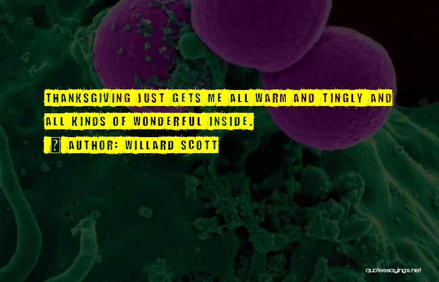 Willard Scott Quotes: Thanksgiving Just Gets Me All Warm And Tingly And All Kinds Of Wonderful Inside.