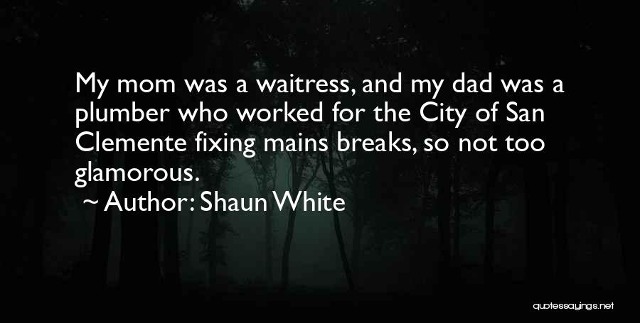 Shaun White Quotes: My Mom Was A Waitress, And My Dad Was A Plumber Who Worked For The City Of San Clemente Fixing