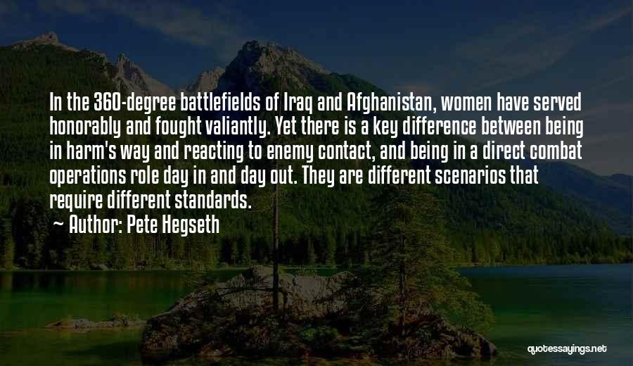 Pete Hegseth Quotes: In The 360-degree Battlefields Of Iraq And Afghanistan, Women Have Served Honorably And Fought Valiantly. Yet There Is A Key