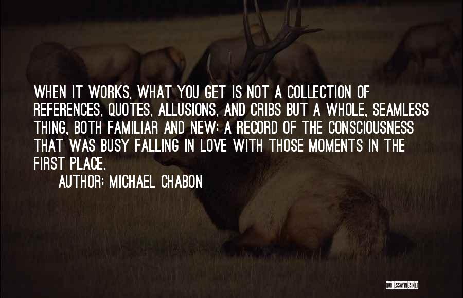 Michael Chabon Quotes: When It Works, What You Get Is Not A Collection Of References, Quotes, Allusions, And Cribs But A Whole, Seamless