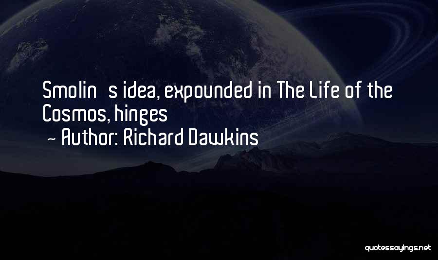 Richard Dawkins Quotes: Smolin's Idea, Expounded In The Life Of The Cosmos, Hinges