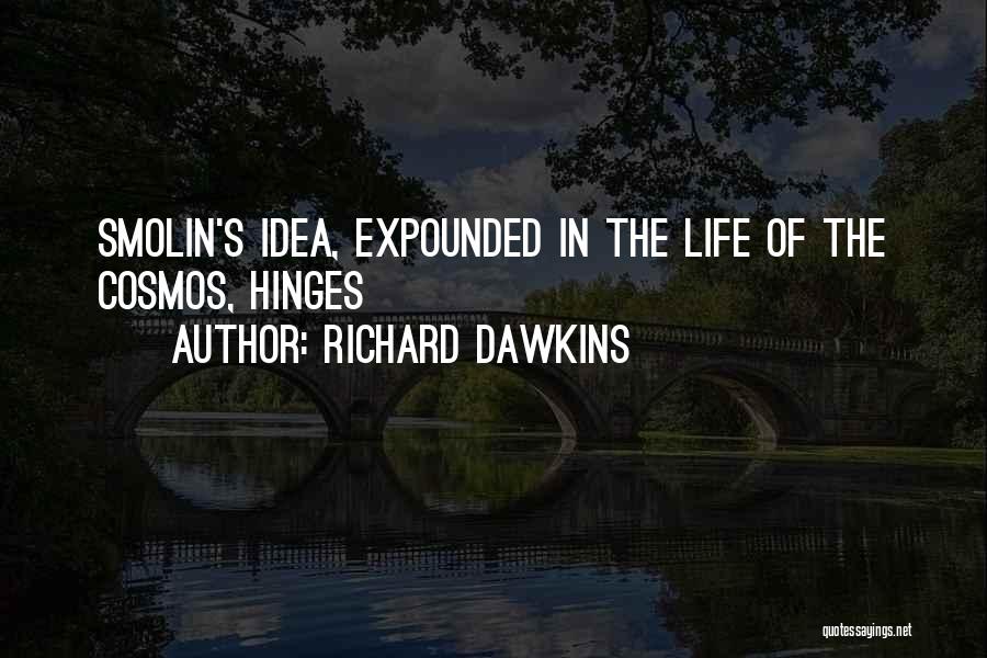 Richard Dawkins Quotes: Smolin's Idea, Expounded In The Life Of The Cosmos, Hinges