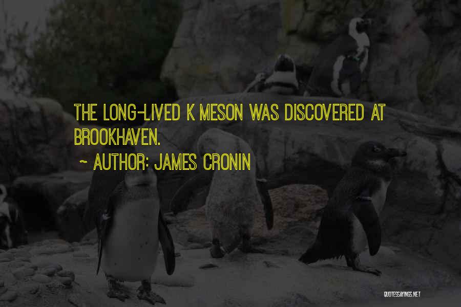 James Cronin Quotes: The Long-lived K Meson Was Discovered At Brookhaven.