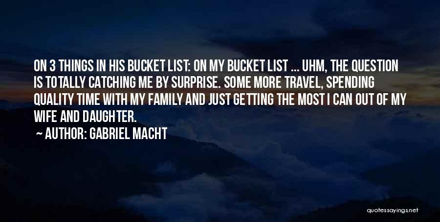 Gabriel Macht Quotes: On 3 Things In His Bucket List: On My Bucket List ... Uhm, The Question Is Totally Catching Me By
