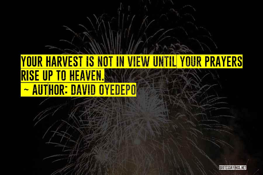 David Oyedepo Quotes: Your Harvest Is Not In View Until Your Prayers Rise Up To Heaven.