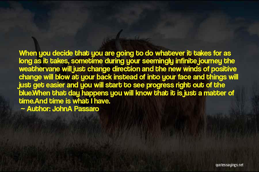 JohnA Passaro Quotes: When You Decide That You Are Going To Do Whatever It Takes For As Long As It Takes, Sometime During