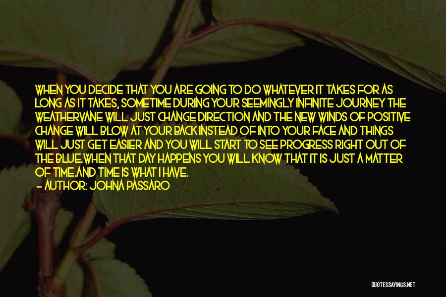 JohnA Passaro Quotes: When You Decide That You Are Going To Do Whatever It Takes For As Long As It Takes, Sometime During