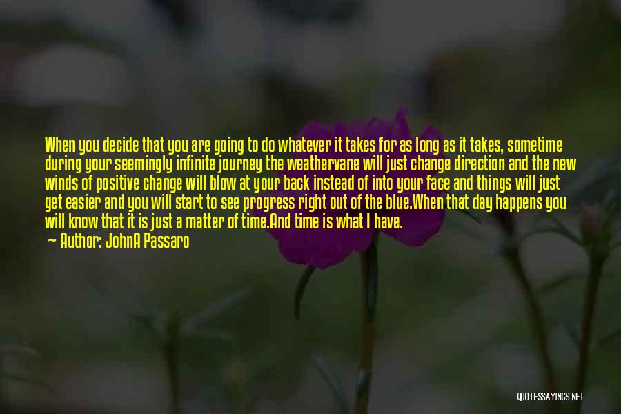 JohnA Passaro Quotes: When You Decide That You Are Going To Do Whatever It Takes For As Long As It Takes, Sometime During
