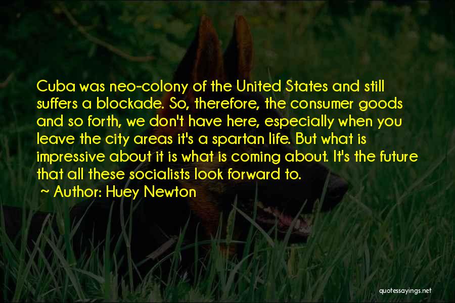 Huey Newton Quotes: Cuba Was Neo-colony Of The United States And Still Suffers A Blockade. So, Therefore, The Consumer Goods And So Forth,