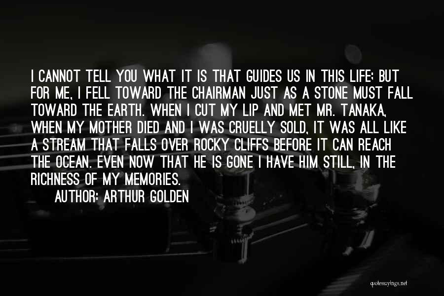 Arthur Golden Quotes: I Cannot Tell You What It Is That Guides Us In This Life; But For Me, I Fell Toward The