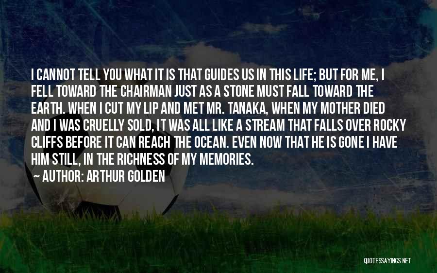 Arthur Golden Quotes: I Cannot Tell You What It Is That Guides Us In This Life; But For Me, I Fell Toward The