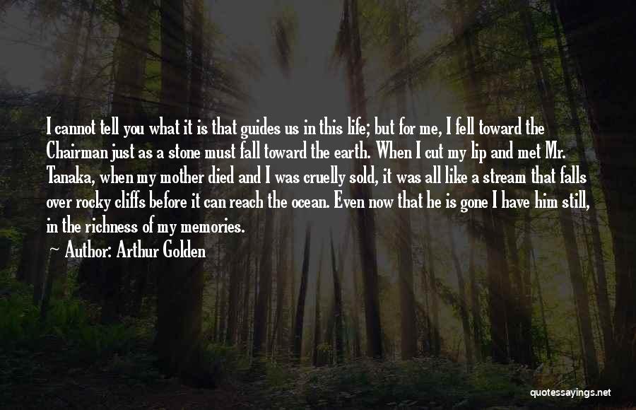 Arthur Golden Quotes: I Cannot Tell You What It Is That Guides Us In This Life; But For Me, I Fell Toward The