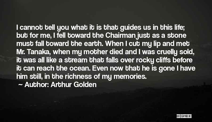 Arthur Golden Quotes: I Cannot Tell You What It Is That Guides Us In This Life; But For Me, I Fell Toward The