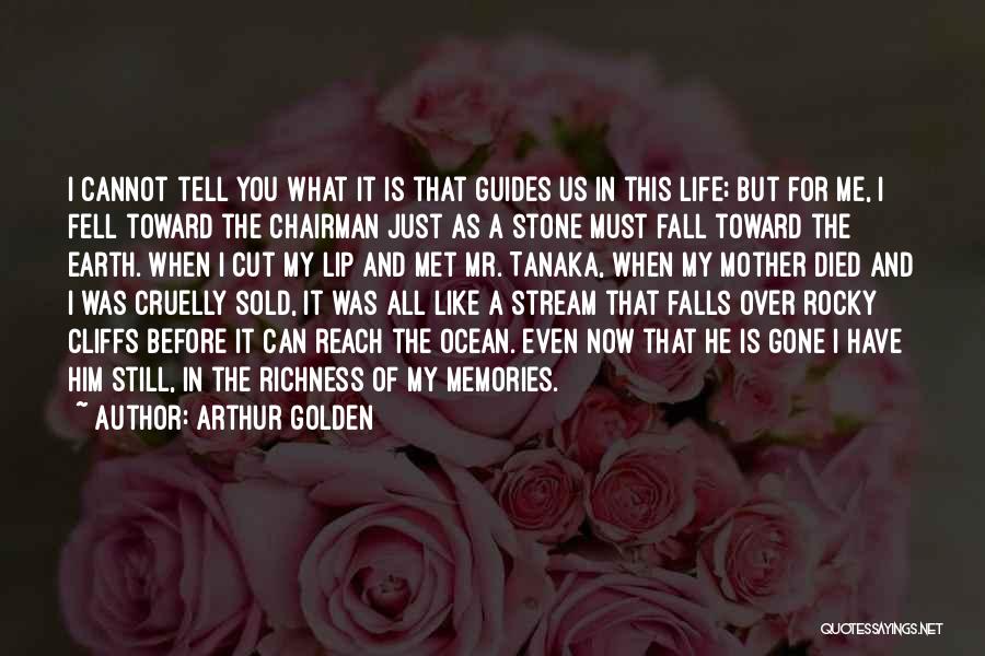 Arthur Golden Quotes: I Cannot Tell You What It Is That Guides Us In This Life; But For Me, I Fell Toward The