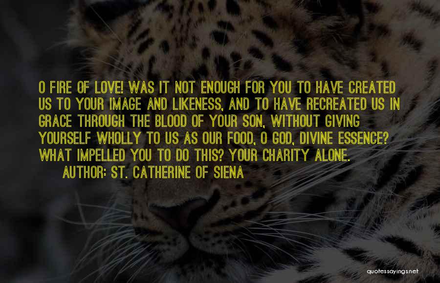 St. Catherine Of Siena Quotes: O Fire Of Love! Was It Not Enough For You To Have Created Us To Your Image And Likeness, And