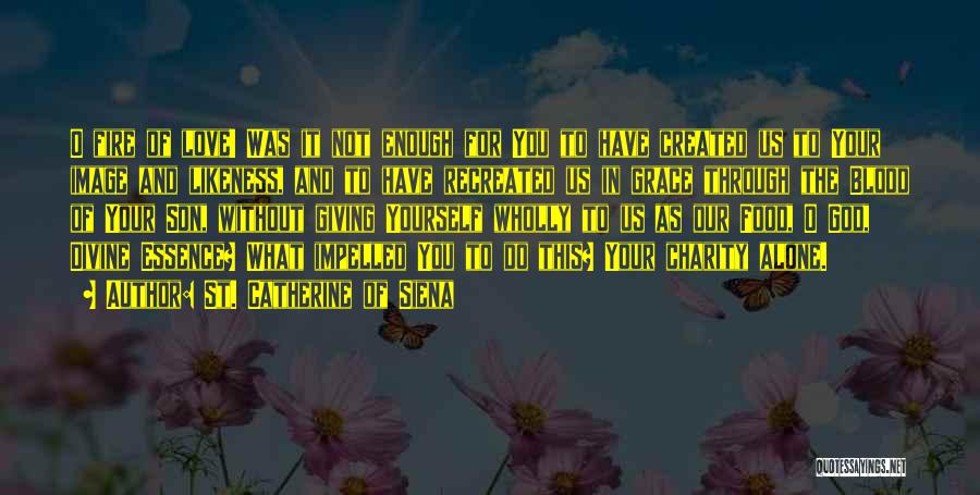 St. Catherine Of Siena Quotes: O Fire Of Love! Was It Not Enough For You To Have Created Us To Your Image And Likeness, And