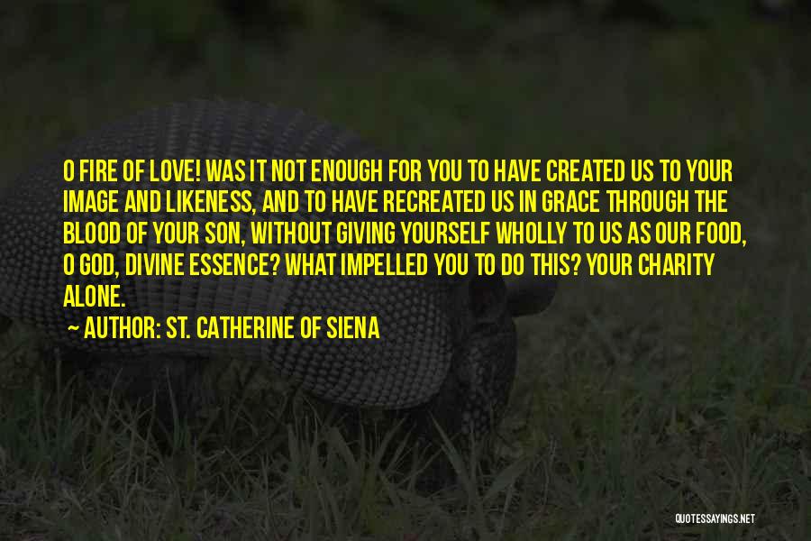 St. Catherine Of Siena Quotes: O Fire Of Love! Was It Not Enough For You To Have Created Us To Your Image And Likeness, And