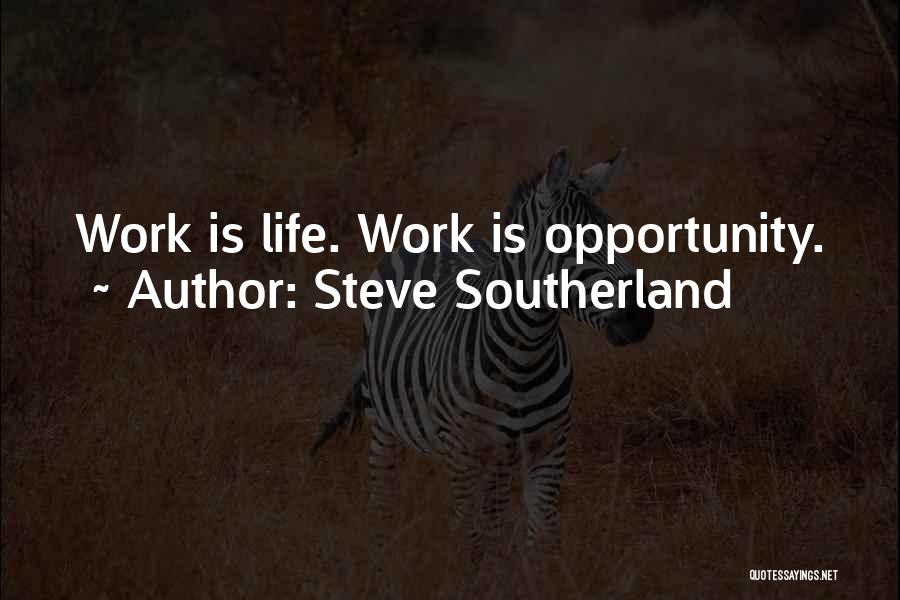 Steve Southerland Quotes: Work Is Life. Work Is Opportunity.