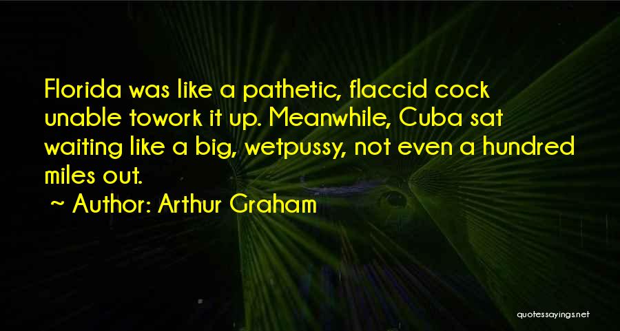 Arthur Graham Quotes: Florida Was Like A Pathetic, Flaccid Cock Unable Towork It Up. Meanwhile, Cuba Sat Waiting Like A Big, Wetpussy, Not