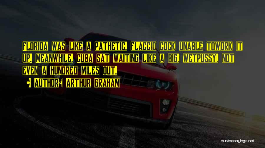 Arthur Graham Quotes: Florida Was Like A Pathetic, Flaccid Cock Unable Towork It Up. Meanwhile, Cuba Sat Waiting Like A Big, Wetpussy, Not