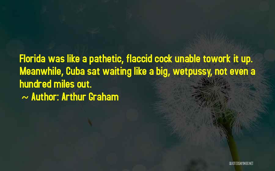 Arthur Graham Quotes: Florida Was Like A Pathetic, Flaccid Cock Unable Towork It Up. Meanwhile, Cuba Sat Waiting Like A Big, Wetpussy, Not