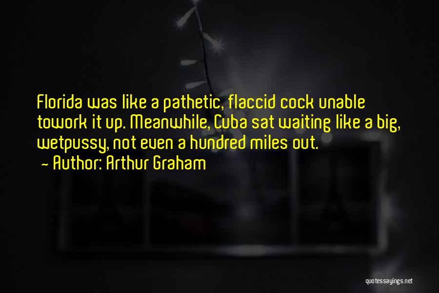 Arthur Graham Quotes: Florida Was Like A Pathetic, Flaccid Cock Unable Towork It Up. Meanwhile, Cuba Sat Waiting Like A Big, Wetpussy, Not