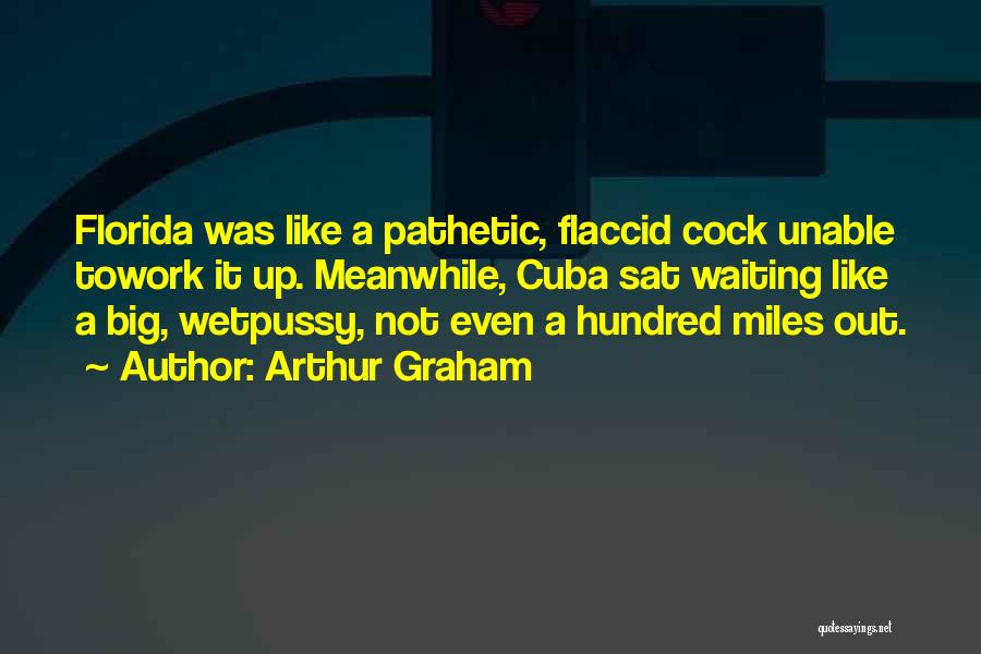 Arthur Graham Quotes: Florida Was Like A Pathetic, Flaccid Cock Unable Towork It Up. Meanwhile, Cuba Sat Waiting Like A Big, Wetpussy, Not