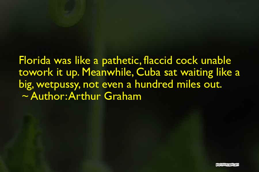 Arthur Graham Quotes: Florida Was Like A Pathetic, Flaccid Cock Unable Towork It Up. Meanwhile, Cuba Sat Waiting Like A Big, Wetpussy, Not