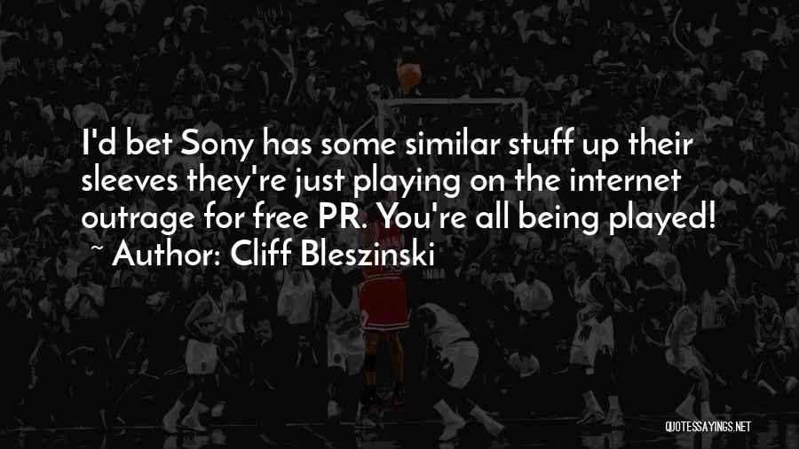 Cliff Bleszinski Quotes: I'd Bet Sony Has Some Similar Stuff Up Their Sleeves They're Just Playing On The Internet Outrage For Free Pr.