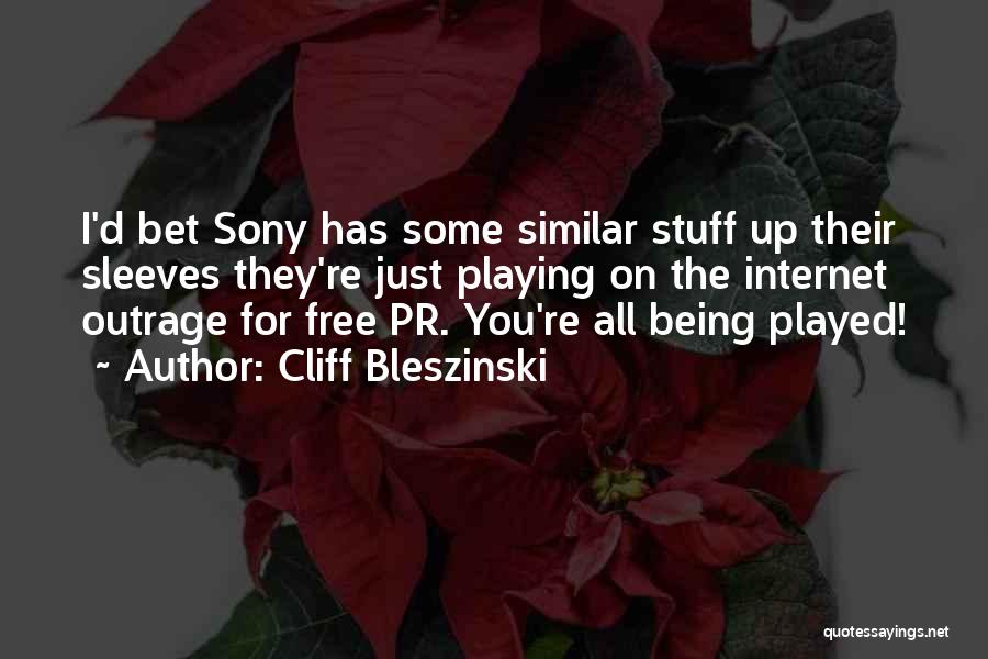 Cliff Bleszinski Quotes: I'd Bet Sony Has Some Similar Stuff Up Their Sleeves They're Just Playing On The Internet Outrage For Free Pr.