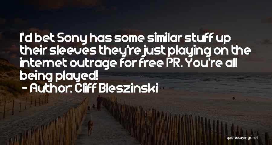 Cliff Bleszinski Quotes: I'd Bet Sony Has Some Similar Stuff Up Their Sleeves They're Just Playing On The Internet Outrage For Free Pr.