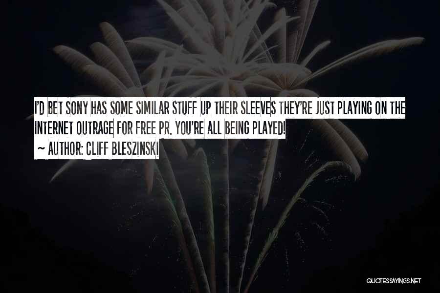 Cliff Bleszinski Quotes: I'd Bet Sony Has Some Similar Stuff Up Their Sleeves They're Just Playing On The Internet Outrage For Free Pr.