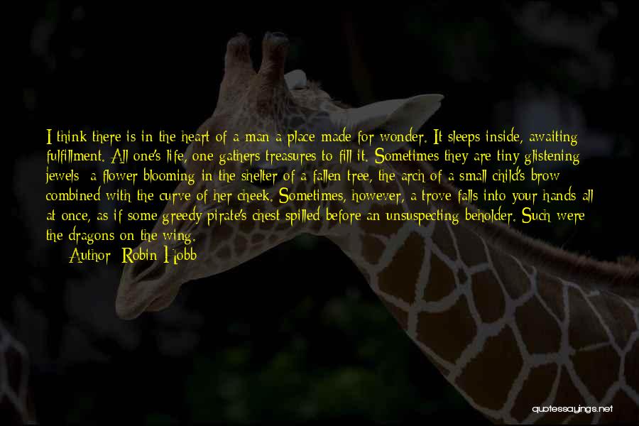 Robin Hobb Quotes: I Think There Is In The Heart Of A Man A Place Made For Wonder. It Sleeps Inside, Awaiting Fulfillment.