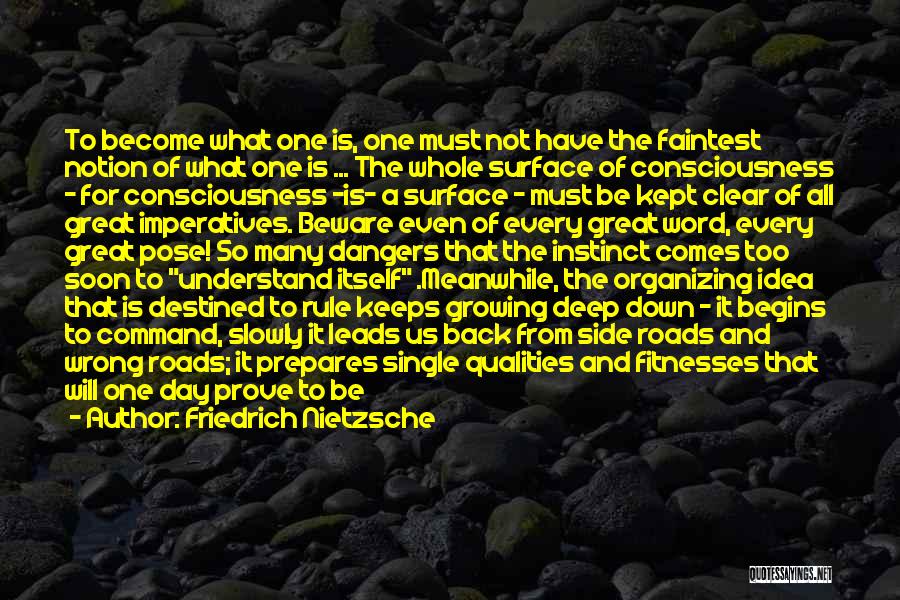 Friedrich Nietzsche Quotes: To Become What One Is, One Must Not Have The Faintest Notion Of What One Is ... The Whole Surface