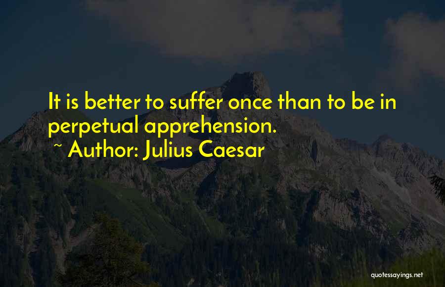 Julius Caesar Quotes: It Is Better To Suffer Once Than To Be In Perpetual Apprehension.