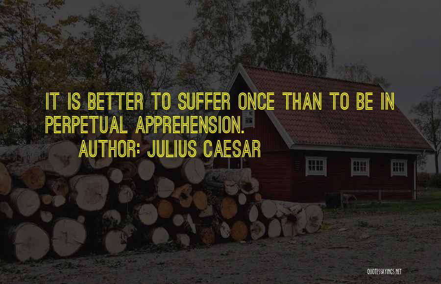 Julius Caesar Quotes: It Is Better To Suffer Once Than To Be In Perpetual Apprehension.