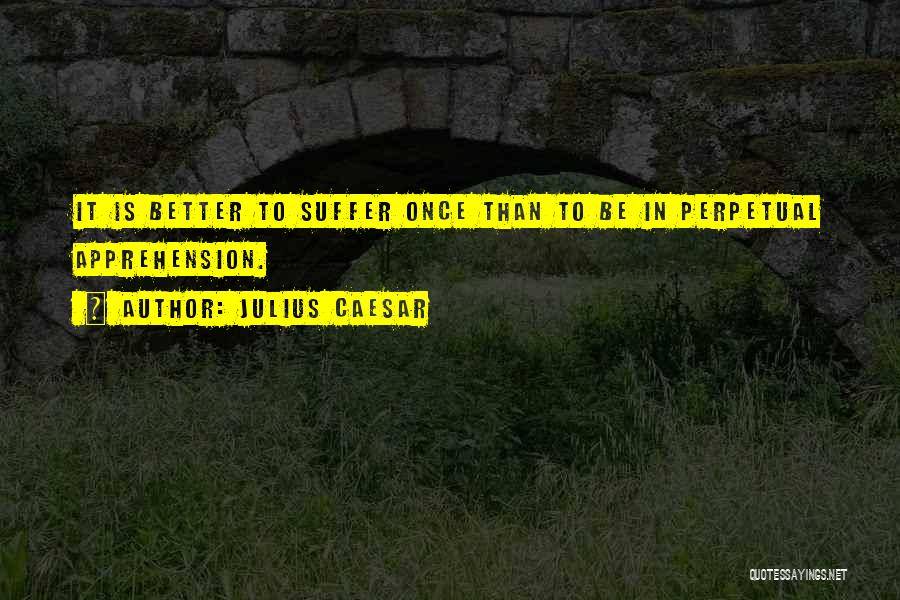 Julius Caesar Quotes: It Is Better To Suffer Once Than To Be In Perpetual Apprehension.