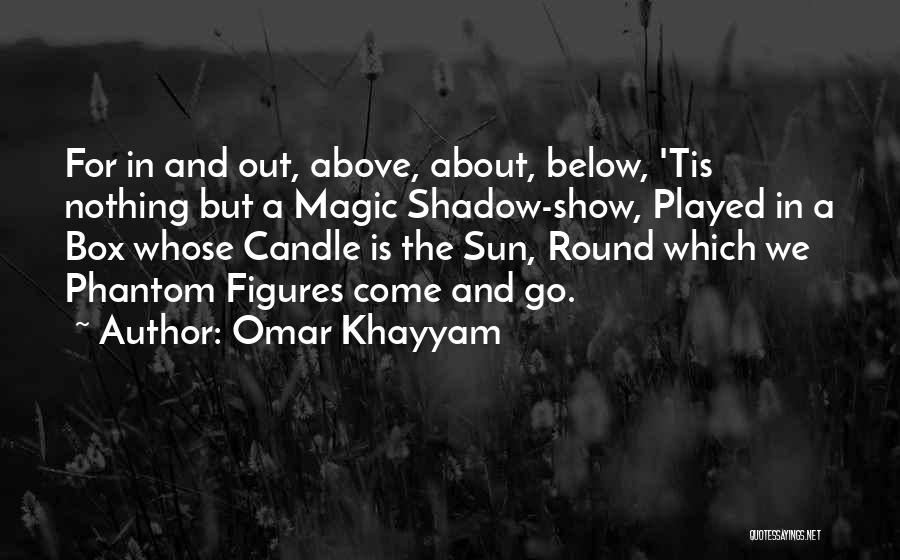 Omar Khayyam Quotes: For In And Out, Above, About, Below, 'tis Nothing But A Magic Shadow-show, Played In A Box Whose Candle Is