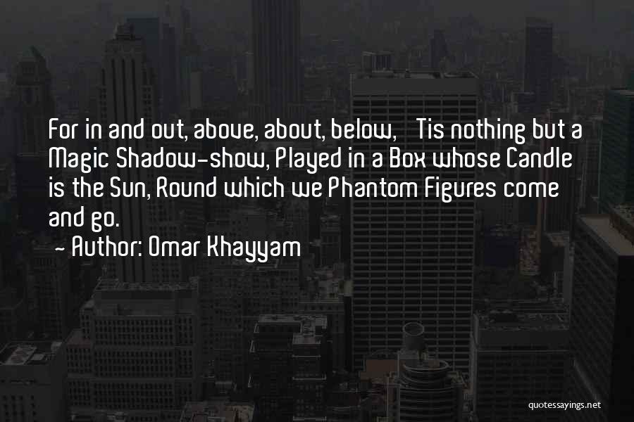 Omar Khayyam Quotes: For In And Out, Above, About, Below, 'tis Nothing But A Magic Shadow-show, Played In A Box Whose Candle Is