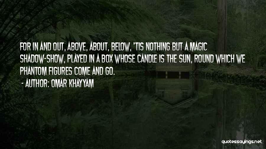 Omar Khayyam Quotes: For In And Out, Above, About, Below, 'tis Nothing But A Magic Shadow-show, Played In A Box Whose Candle Is