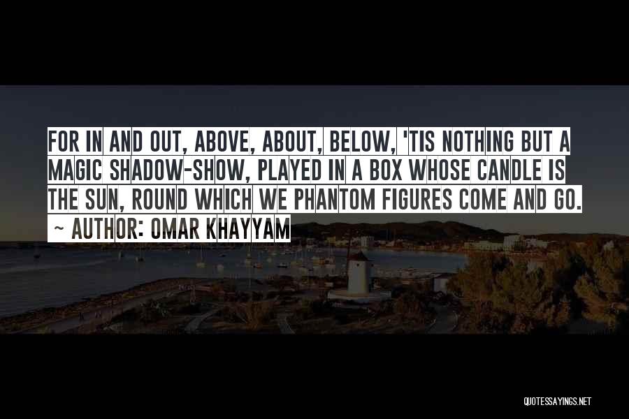 Omar Khayyam Quotes: For In And Out, Above, About, Below, 'tis Nothing But A Magic Shadow-show, Played In A Box Whose Candle Is