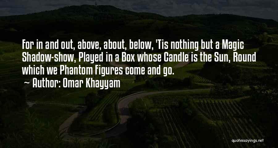 Omar Khayyam Quotes: For In And Out, Above, About, Below, 'tis Nothing But A Magic Shadow-show, Played In A Box Whose Candle Is