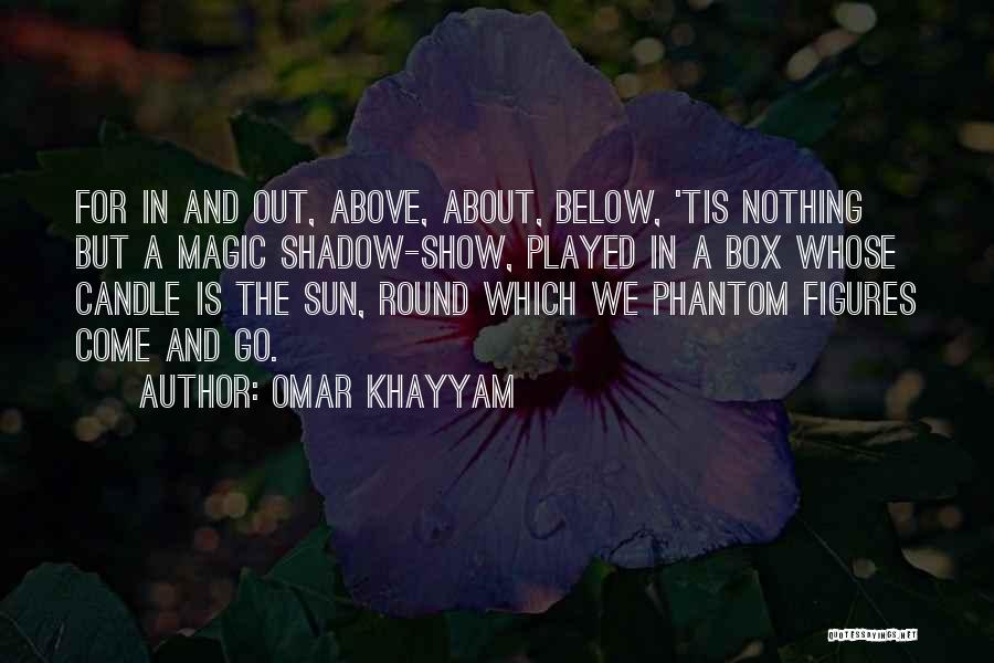 Omar Khayyam Quotes: For In And Out, Above, About, Below, 'tis Nothing But A Magic Shadow-show, Played In A Box Whose Candle Is